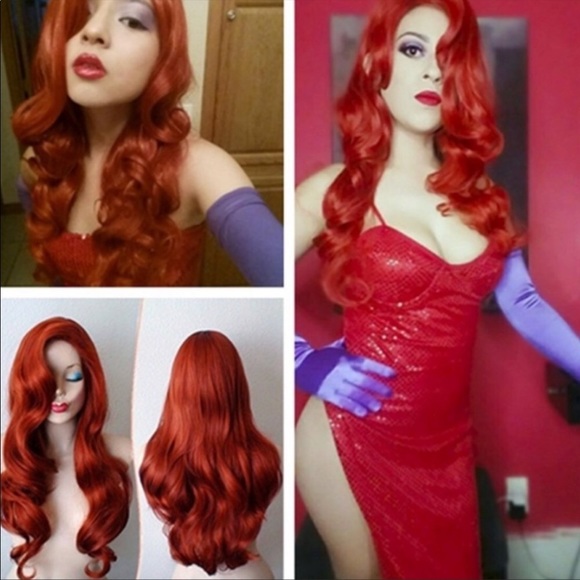 - 💋Jessica Rabbit💄 RED HALLOWEEN DRESS UP WI… - Picture 4 of 8